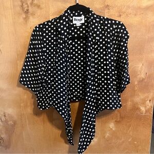 Rouje Fiora Top Polka Dot 42 Waist tie